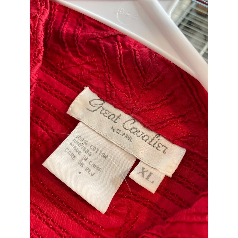 Vintage Great Cavalier by St Pauls Womens Mandarin Collar Jacket Sz XL Lagenlook - Picture 10 of 11